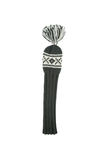 Knit wool hybrid golf headcover in green with Nordic cross pattern – Ørn Golf Co.