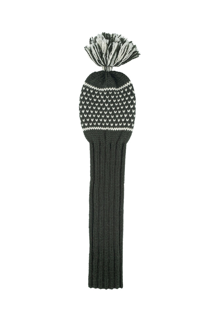 Knit wool driver golf headcover in green with Nordic dot pattern – Ørn Golf Co.