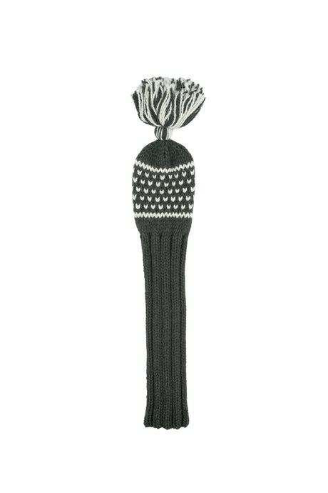 Knit wool hybrid golf headcover in green with Nordic dot pattern – Ørn Golf Co.