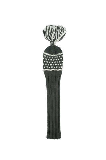 Knit wool hybrid golf headcover in green with Nordic dot pattern – Ørn Golf Co.