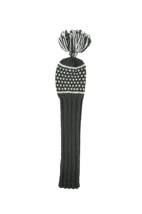 Knit wool fairway golf headcover in green with Nordic dot pattern – Ørn Golf Co.